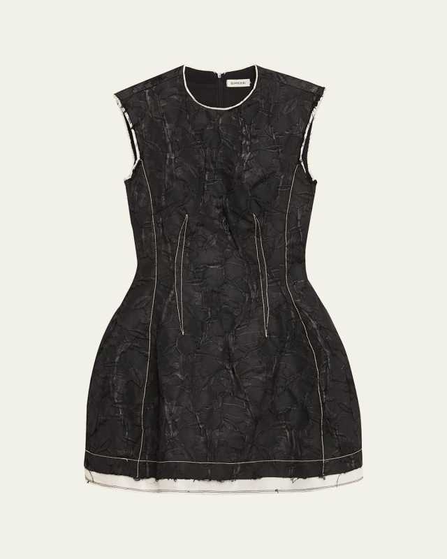 Audrina Jacquard Mini Dress